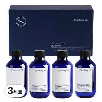 Pyunkangyul hair & body travel 4-piece kit, 3 sets
