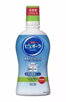 Pyuora Mouthwash Lime Mint Type 420ml Non-Alcoholic [Quasi-drug]
