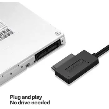 PzzPss USB 2.0 to Mini Sata II 7+6 13Pin Adapter Converter Cable For Laptop CD/DVD ROM Slimline Drive Converter HDD Caddy