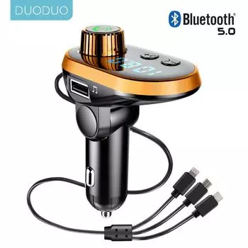 Q15 Автомобильный комплект громкой связи, беспроводной Bluetooth, FM-передатчик, автомобильный ЖК-дисплей, MP3-плеер, USB-зарядное устройство, FM-модулятор, автомобильные аксессуары оранжевый