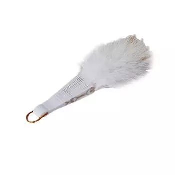 Q1JB Feather Foldings Fan for Womens Dance Fan Wedding Bride Hand Fan Party Decorations белый