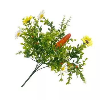 Q1JB Simulated Green Plant Flower Decoration Artificial Branch for Easter Celebration