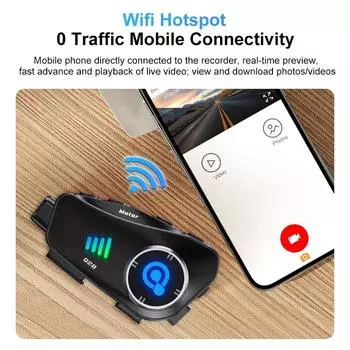 Q28 Мотоциклетный интерком шлем видеорегистратор Bluetooth гарнитуры Handsfree коммуникатор запись видео 1080P Interphone