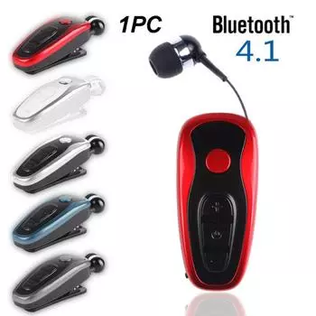 Q7 Беспроводные удобные наушники Bluetooth 4.1 стереогарнитура голосовой отчет внутриканальные выдвижные провода синий/чёрный