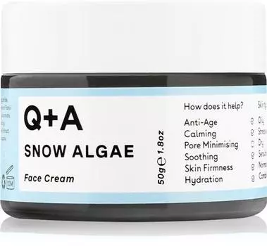 Q+a Snow Algae Crme Hydratante Nourrissante Pour Peaux Sches Trs Sches Et Sensibles TU прозрачный