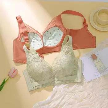 Q эластичный хлопковый сексуальный кружевной бюстгальтер с большой чашкой C, регулировка по размеру, тонкая чашечка, шов по краю, без стального кольца 80C чёрный