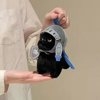 Q Knight Edition Милая плюшевая кукла-кошка Мягкая игрушка Милая кукла-компаньон Кукла Сумка Подвеска Украшения для рабочего стола Подарок на день рождения для детей A1