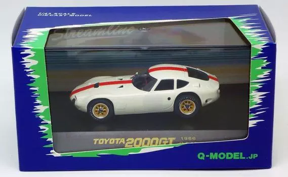 Q Model Toyota 2000GT 1966 Japan GP Hosoya Practice Specification Red Stripe Finished Product 1/43 красный