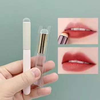 Q Мягкая силиконовая кисть для губ с круглой головкой, аппликатор для губной помады, косметические инструменты для губ, многофункциональная кисть для теней для век, круглая головка, не сломанная