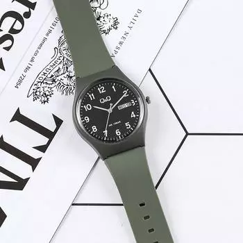 Q&Q Day Date Student Уретановые часы для колледжа Scholastic Ability Test Exam