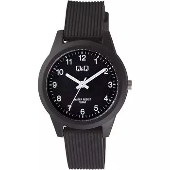 Q Q [Q Q] Watch Analog Color Watch Waterproof Urethane Strap V01A 017VK Women s Black Black Black