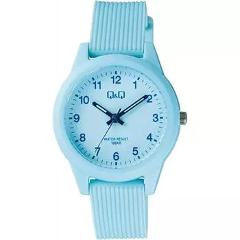 Q Q [Q Q] Watch Analog Color Watch Waterproof Urethane Strap V01A 023VK Women s Green Blue Blue