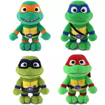 Q-версия черепашек-ниндзя, плюшевые игрушки, куклы-черепахи с большими глазами, куклы-черепахи и детские игрушки