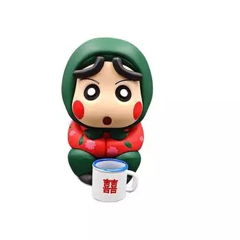 Q-версия Crayon Shin Chan Good Luck Lotus Compassion Фигурка Творческая Забавная Kawaii Кукла Модель Коллекция Детская Игрушка Подарок
