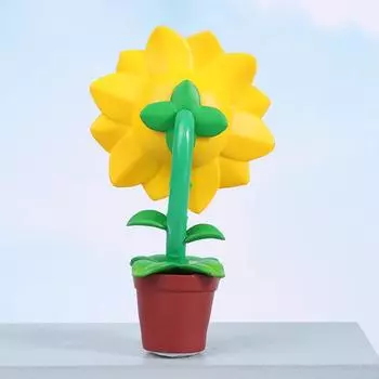 Q-версия Crayon Shin-Chan Kasukabe Flower Shop Shinnosuke Модель Подсолнуха Украшение для рабочего стола