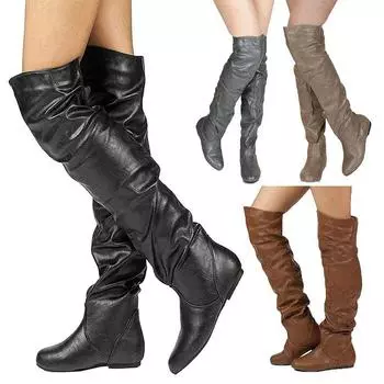 Q/Женские ботинки на плоской подошве, осенние и зимние новые однотонные повседневные и удобные женские ботинки 34 чёрный