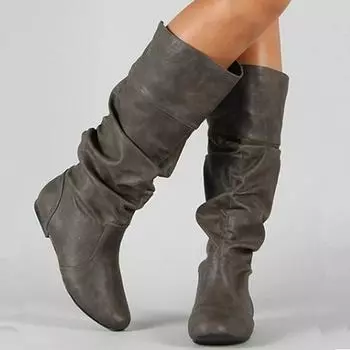 Q/женские короткие сапоги, новые осенне-зимние однотонные повседневные женские ботинки на плоской подошве 34 чёрный