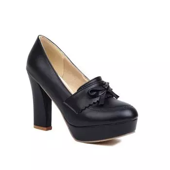 Q/женские туфли на высоком каблуке, новые весенне-летние непромокаемые туфли на платформе, на толстом каблуке, на большом низком каблуке 34 розовый