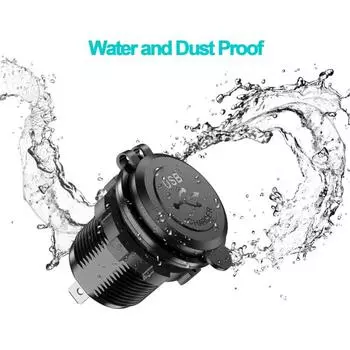 Qc3.0 Qualcomm быстрая зарядка универсальное прочное простое в установке напряжение 12-24 В автомобильный выключатель для салона автомобиля водонепроницаемое зарядное устройство