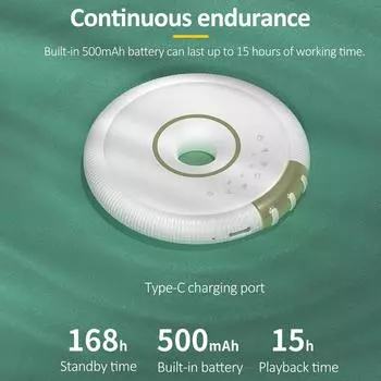 QD01 Машина белого шума с 7 расслабляющими естественными звуками BT5.0 Беспроводной динамик Портативный сон белый