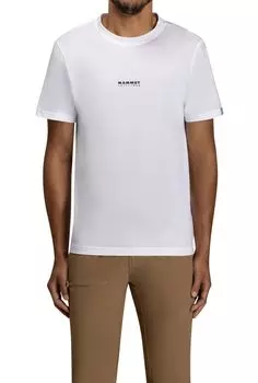 QD Logo Print Asian Fit Logo Print AF Men белая PRT1 [Mammut] Футболка мужская/QD футболка 1017-02012