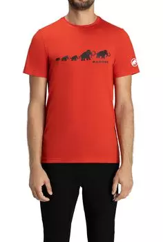QD Logo Print Asian Fit Logo Print AF Men Mammut Red PRT3 T-Shirt Men s/QD T-Shirt 1017-02012