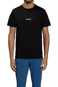 QD Logo Print Asian Fit Logo Print AF Men черная PRT1 [Mammut] Футболка мужская/QD Футболка 1017-02012