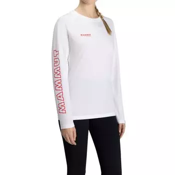QD Logo Print Longsleeve Asian Fit Logo Print Longsleeve AF Women L white red PRT3 [Mammut] T-shirts Women/QD T-shirts 1016-01040