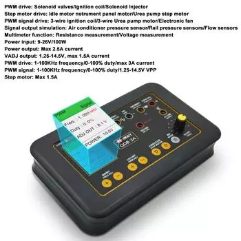 QDB-3A Drive Автомобильный тестер катушек зажигания Электромагнитные клапаны инжектора Шаговый двигатель холостого хода Детектор неисправностей автомобиля чёрный