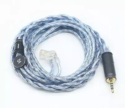 QDC Silver Plated and Furukawa Copper Gold Silver Copper Coaxial Wire Earphone Upgrade Cable QDC Earphone Replacement Cable [JSHiFi-VENUS] 2.5mm