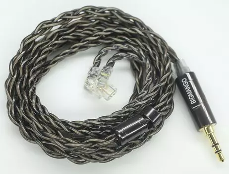 QDC Silver Plated Copper Cable Chinese QDC Recable 4 Core Earphone Upgrade Cable Replacement Cable [BIGMANGO-Spider] 3.5mm + Oxygen-Free 3.5mm