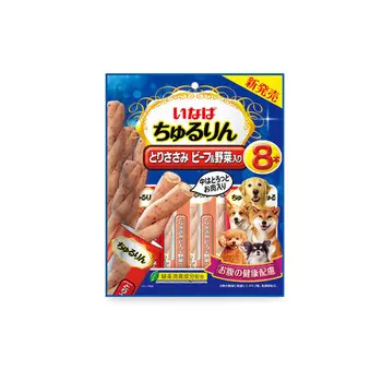 [QDS-43] Кольцо Инаба Чуру 8P (Уход за здоровьем кишечника) - Куриная грудка, говядина и овощи 1EA