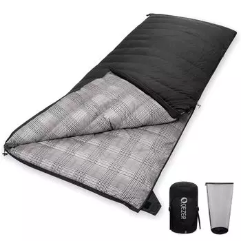 QEZER Winter Down Sleeping Winter Sleeping 1000g Down Envelope Type Sleeping 650FP 400T Water Ultra Может использоваться как перьевой матрас или для сна