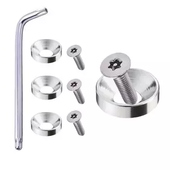 QEZEZA Car License Plate Anti-theft Bolts Set of 9 License Plate Frame Security Screws