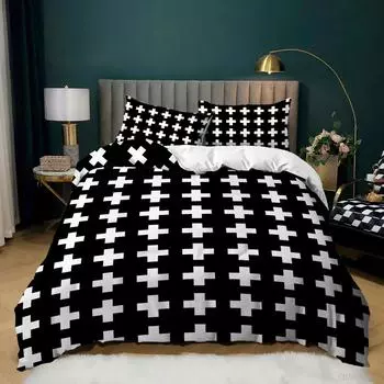 Qiandongge Simple Printing Three-Piece Football Kit Quilt Cover Bedding 135 * 200 (two-piece set) 90g