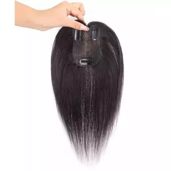 QIAOXI Hair Piece Point All Hand Black Partical Human Medical Top of Conceals Grey Super Realistic Small Face Отлично подходит для верхних волос, увеличенный объем