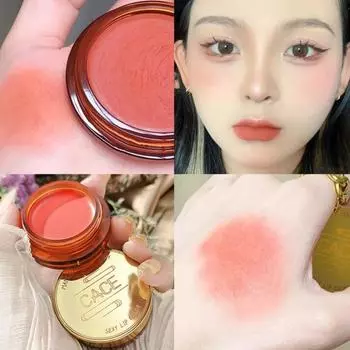 QIBEST Matte Blush Rouge Nude Makeup Palette Lasting Natural Brightening Pigment Contour, Matte Blush 2, 1