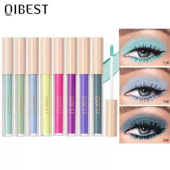 QIBEST Mist Matte Liquid Eyeshadow Liquid Single Color Velvet Natural Fix Eye Cheek Earth Color Жидкие тени для век