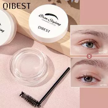QIBEST Прозрачный крем для укладки бровей Natural Dimensional Wild Eyebrow Wax Водостойкое мыло для бровей с длительным эффектом
