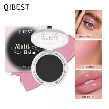 QIBEST Warm Change Blush Black Transparent Crystal Colour Change Natural Nude Lip & Cheek Makeup A