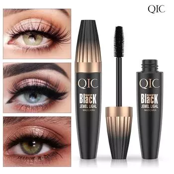 QIC 4D Mascara Тонкая густая кудрявая водостойкая тушь для ресниц, не размазывающаяся