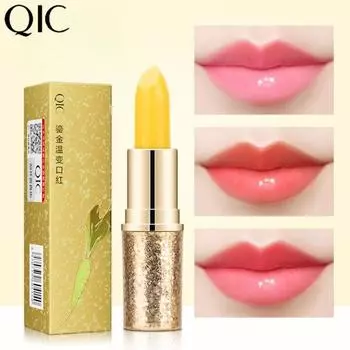QIC Bullet Теплая губная помада Увлажняющая и увлажняющая губная помада, меняющая цвет Стойкая и красочная 1pcs