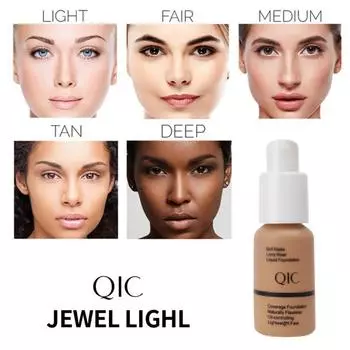 QIC Concealer Foundation, осветляющий, увлажняющий, жирный, BB-крем для сценического макияжа с пшеничным бронзатором 01