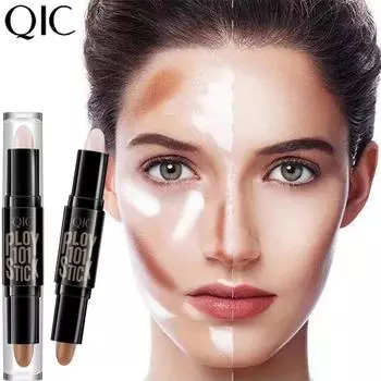 QIC Double Head Repair Rod Side Shadow Shiny Face Highlight Трехмерный ремонтный консилер 01