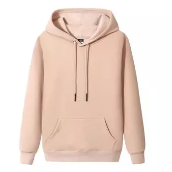 QICED Мужская весенняя, осенняя и зимняя утепленная мужская толстовка с капюшоном, свитер, верхняя одежда, топы, мужская куртка-пуловер S белый