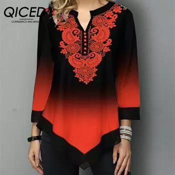 QICED женская рубашка свободного кроя с V-образным вырезом на молнии осень/зима S фиолетовый