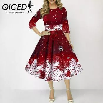 QICED женские модные летние весенние однотонные повседневные платья с коротким рукавом и круглым вырезом с высокой талией и принтом S фиолетовый