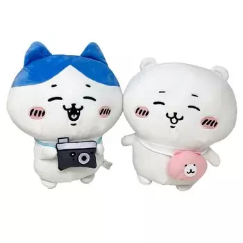 QIDUHUQI Very Cute Smile Chiikawa Hachiware Favorite BIG Plush Toy Set of 2 30cm Official Goods Large Approx.