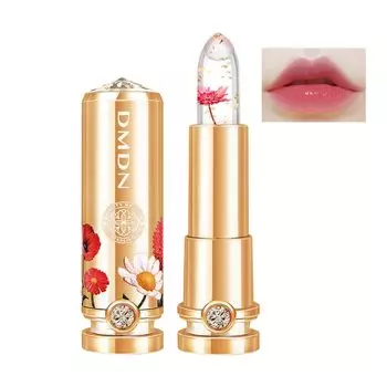 Qin Derdom Lipstick Прозрачная цветочная помада-желе для губ PH Color Change Lipstick Balm Водостойкая увлажняющая матовая помада для губ Стойкий блеск для губ Fashion