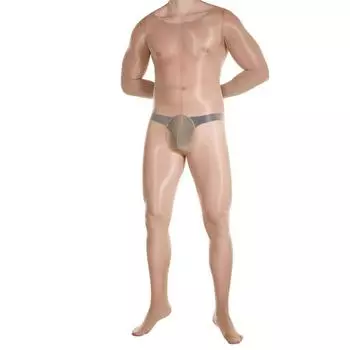 Qing Homer Oil мужские цельные чулки яркие ультратонкие сексуальные Jj комплект мастурбация самолет секс голые ноги колготки Glossy onesie [Sexy - Open] Unisex